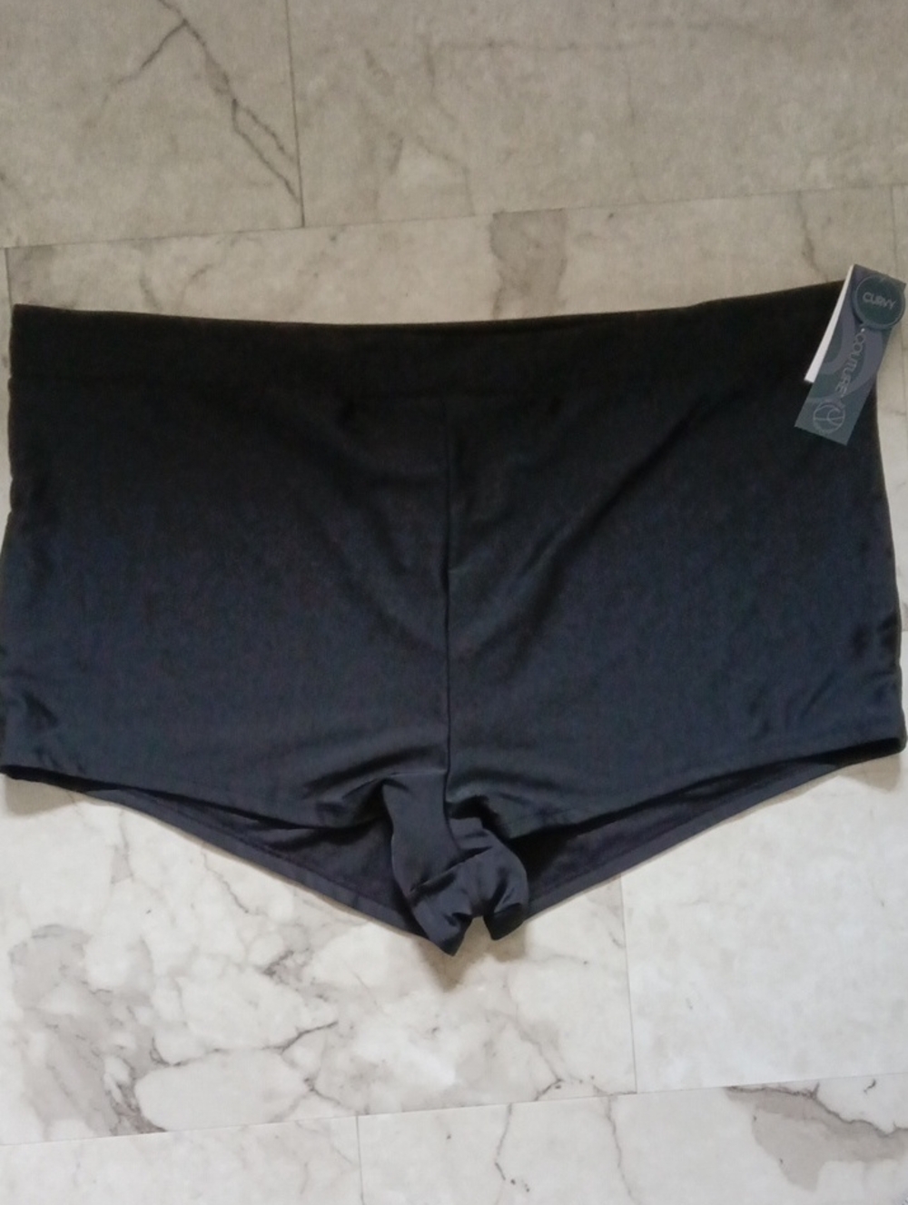Classic Black Boyshort Swim Bottoms - Women